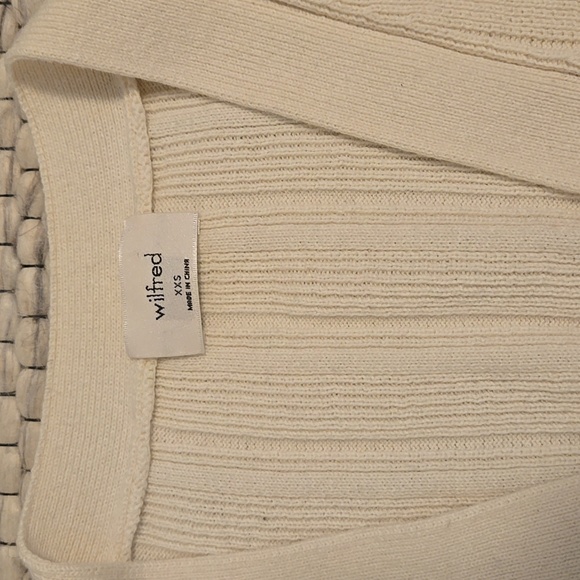 Wilfred Cream Ribbed Cardigan - Picture 2 of 5